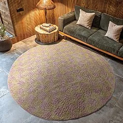 Round rug - Elsey Natural Cotton Shaggy (pink/orange)