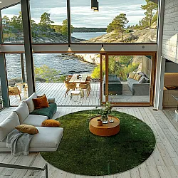 Round rug - Estrada (green)