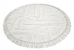Round rug - Fallon Natural Cotton Shaggy (offwhite)