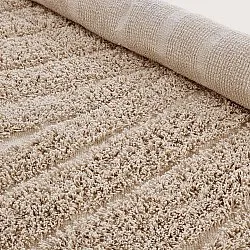 Round rug - Farley Natural Cotton Shaggy (beige)