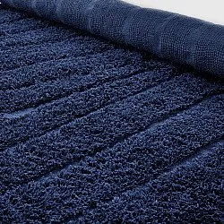 Round rug - Farley Natural Cotton Shaggy (blue)