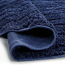 Round rug - Farley Natural Cotton Shaggy (blue)