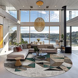 Round rug - Feres (grey/beige/multi)