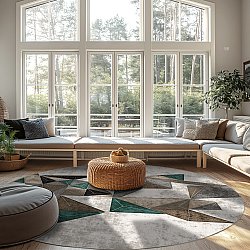 Round rug - Feres (grey/beige/multi)