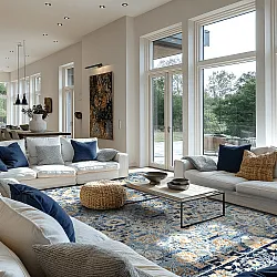 Wilton rug - Fernana (blue/multi)