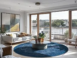 Round rug - Gombalia (blue)