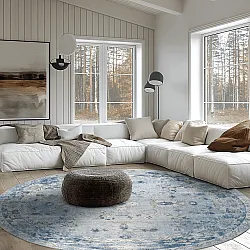 Round rug - Gombalia (light blue)