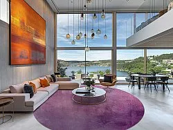 Round rug - Guillos (purple)