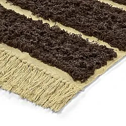 Shaggy rugs - Ikara Natural Cotton Shaggy (brown)