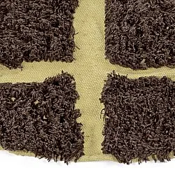 Round rug - Ikara Natural Cotton Shaggy (brown)