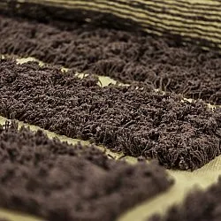 Round rug - Ikara Natural Cotton Shaggy (brown)