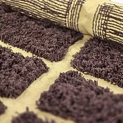 Round rug - Ikara Natural Cotton Shaggy (brown)