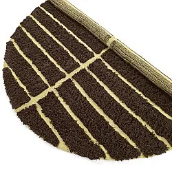 Round rug - Ikara Natural Cotton Shaggy (brown)