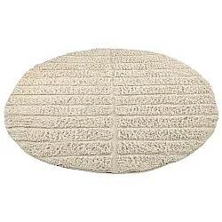 Round rug - Ikara Natural Cotton Shaggy (cream)
