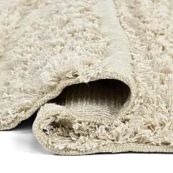 Round rug - Ikara Natural Cotton Shaggy (cream)
