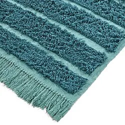 Shaggy rugs - Ikara Natural Cotton Shaggy (turquoise)