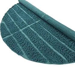 Round rug - Ikara Natural Cotton Shaggy (turquoise)