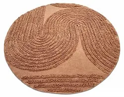 Round rug - Jovie Natural Cotton Shaggy (terracotta)