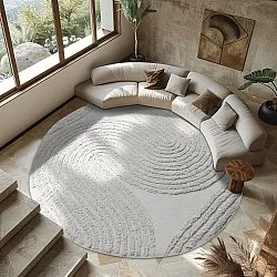 Round rug - Jovie Natural Cotton Shaggy (offwhite)