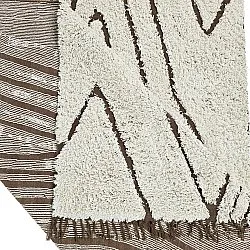 Shaggy rugs - Kindon Natural Cotton Shaggy (off white/brown)