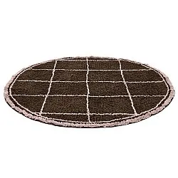 Round rug - Lana Natural Cotton Shaggy (brown)