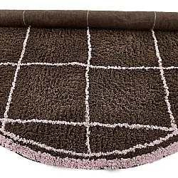 Round rug - Lana Natural Cotton Shaggy (brown)