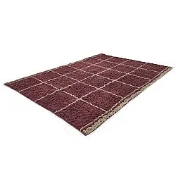Shaggy rugs - Lana Natural Cotton Shaggy (taupe/red)