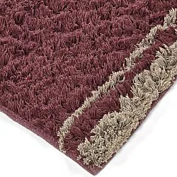 Shaggy rugs - Lana Natural Cotton Shaggy (taupe/red)