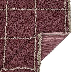 Shaggy rugs - Lana Natural Cotton Shaggy (taupe/red)