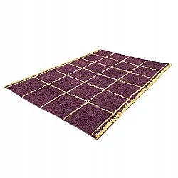 Shaggy rugs - Lana Natural Cotton Shaggy (burgundy/yellow)