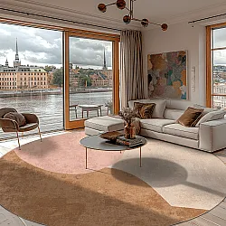 Round rug - Lazio (beige/pink)