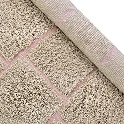 Shaggy rugs - Lindley Natural Cotton Shaggy (beige/pink)