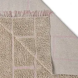 Shaggy rugs - Lindley Natural Cotton Shaggy (beige/pink)