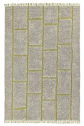 Shaggy rugs - Lindley Natural Cotton Shaggy (greige/green)