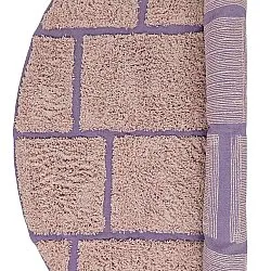 Round rug - Lindley Natural Cotton Shaggy (pink/purple)