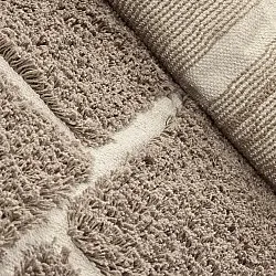 Shaggy rugs - Lindley Natural Cotton Shaggy (taupe/grey)