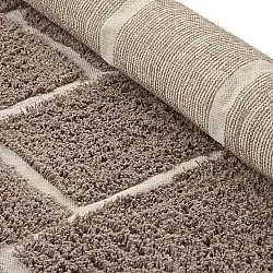Shaggy rugs - Lindley Natural Cotton Shaggy (taupe/grey)