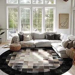 Round rug - Livada (black/multi)