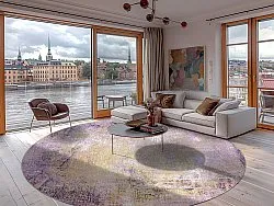 Round rug - Loures (purple)