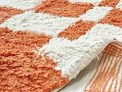 Round rug - Maranello Natural Cotton Shaggy (orange)