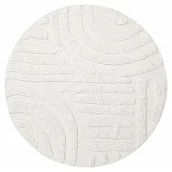 Round rug - Mavis Natural Cotton Shaggy (offwhite)