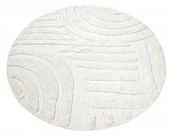 Round rug - Mavis Natural Cotton Shaggy (offwhite)