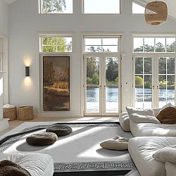 Wilton rug - Olympia (black/white)