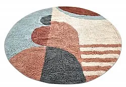 Round rug - Osmery Natural Cotton Shaggy (multi)