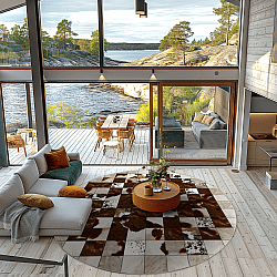 Round rug - Panarea (brown)