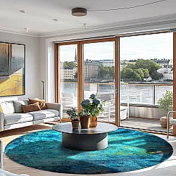 Round rug - Pardos (blue)