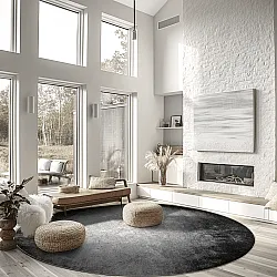 Round rug - Megara (grey)