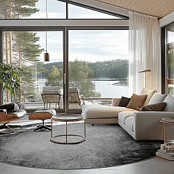 Round rug - Megara (grey)