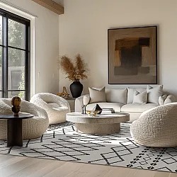 Wilton rug - Safi (black/white)
