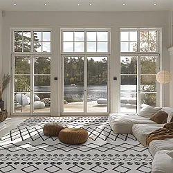 Wilton rug - Safi (black/white)